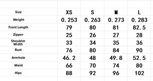 Detailed size chart with XS-L dimensions for the sequined backless mini party dress