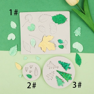 DIY Silikonform Set für Weihnachtsbaumblätter und Ahornformen für Fondant oder Ton