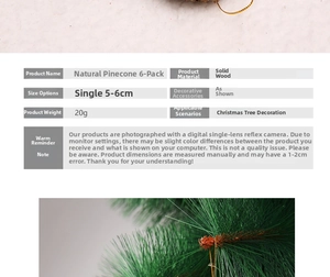 Macro detail of natural pine cones with gold hanging strings for Christmas decor