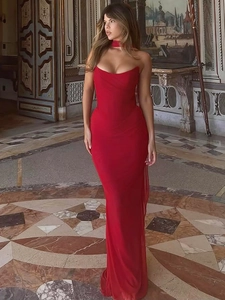 Women Sexy Mesh Polyester Spandex Tube Top And Long Skirt With Scarf Elegant Slim Fit Banquet Evening Party Outfit