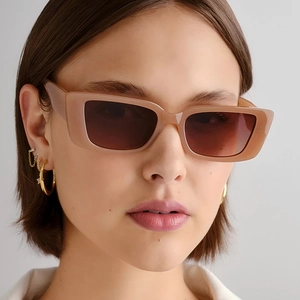 Retro Rectangular Sunglasses Polycarbonate Frame UV400 Protection Fashion Jelly Color Women Streetwear Outdoor Eyewear