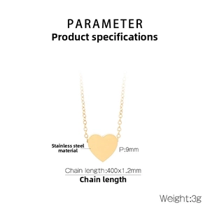 Detailed view of polished 18k gold heart pendant necklace with dimensions and chain specs