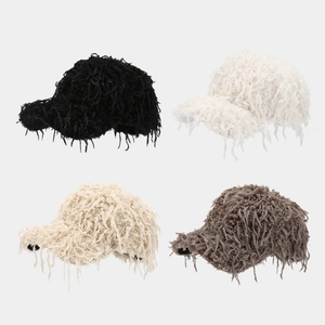 Cappellino Da Baseball In Pelliccia Sintetica Peluche Moda Caldo Soffice Con Frange Outdoor Casual Cappello Novità