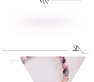 Detail view of 8-10mm natural stone beads and skull charm for punk style bracelet