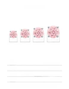 S925 silver stud earrings with pink firework-cut stones in 5mm to 8mm sizes