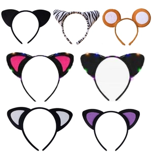 Cat Ear Headband Plush Animal Hair Hoop Cute Cosplay Party Performance Photography Accessories For Women Girls