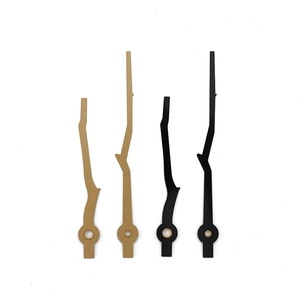 Set of decorative clock hands with branch design in bronze gold and matte black finish