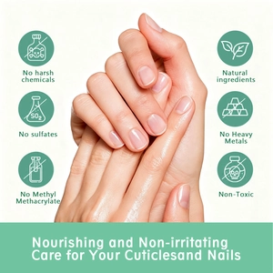 Macro close-up showing healthy natural nails with non-toxic amino acid growth oil benefits