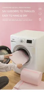 Sacs à linge roses en maille fine pour soutiens-gorge et vêtements dans la machine