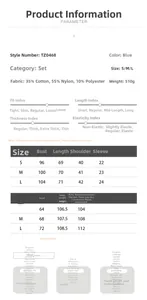 Detailed size guide table for women lace shirt and trousers set in sizes S, M, and L