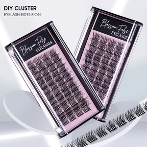 Individual Cluster False Eyelashes Natural Dense C Curl Synthetic Fiber Segmented Reusable For Women Professional DIY Grafting