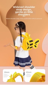 Detail of 45mm widened and 10mm thickened breathable padded straps on bee backpack