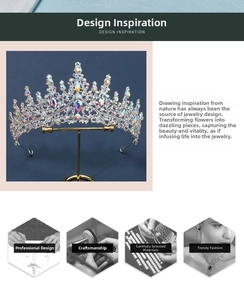 Detail of luxury bridal tiara with purple crystals and sparkling rhinestones for parties