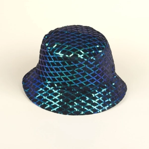 Cappello Alla Pescatora Paillettes Scintillanti Motivo Diamante Streetwear Festa Protezione Solare Pieghevole Moda Donna