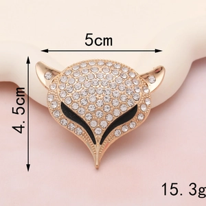 Detailansicht des Strass-Fuchs-Anhängers mit Maßen 5x4,5 cm und 15,3 g Gewichtsangabe
