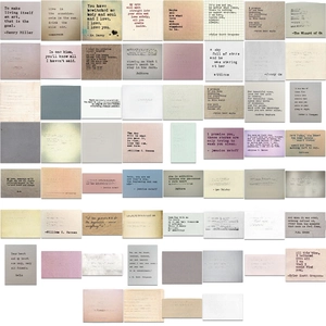 Detailed view of 60 vintage aesthetic stickers featuring famous English quotes and mottos