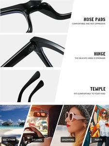 Close-up of comfortable nose pads and durable hinges on retro cat-eye glasses frames
