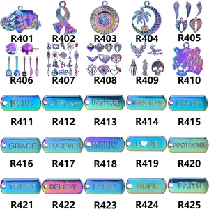 Macro view of crystal angel wing pendants and assorted DIY alloy jewelry charms