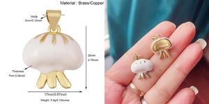 Dimensions détaillées et échelle du pendentif cœur en laiton émaillé blanc et zircons