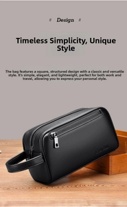 Detailed close-up of premium black lychee leather texture and metallic zipper on clutch