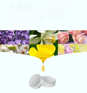 Detail of natural essential oil tablets for car aromatherapy safe for kids and pregnant women