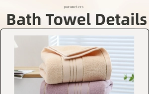 Detail showing plush cotton towels with gold stripes in peach and lavender hues