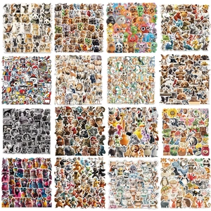 Assorted collection of wildlife animal stickers for kids featuring realistic and cartoon styles