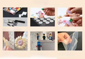 Detailed step-by-step assembly guide for DIY starry sky building block photo frame set
