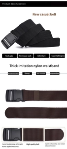 Détails de la ceinture tactique en nylon avec boucle ergonomique et texture résistante à l'usure