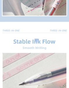 Detailed close-up of 0.5mm bullet tip on a 3-in-1 multi-color functional gel pen