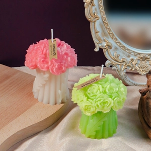 Stereo Rosenstrauß Kerzenform für DIY Harz und romantische florale Dekorationen