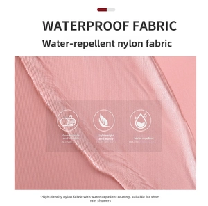 Detail of pink waterproof high-density nylon fabric for lightweight sports chest bags