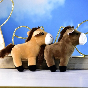 Porte-clés en Peluche Poney de Simulation Mignon Petit Cheval Rembourré Doux Pendentif de Sac Accessoires de Porte-clés pour Femmes Filles Cadeau