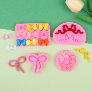 Rosa Silikonformen-Set für DIY-Schleifen-Fondant zur Kuchendekoration in vielen Größen