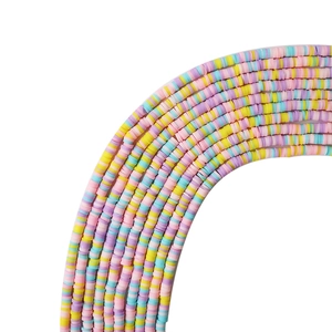 Perline in argilla polimerica arcobaleno 4mm dischi piatti per kit gioielli fai da te