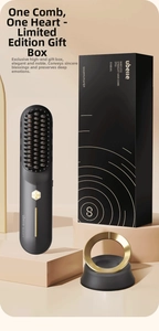 Brosse lissante sans fil avec socle de charge et coffret cadeau de luxe