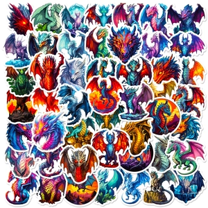 Fantasie Drachen Aufkleber Wasserdicht Vinyl Decals Für Laptop Koffer Handyhülle Notizbuch DIY Bunt Nicht Wiederholend