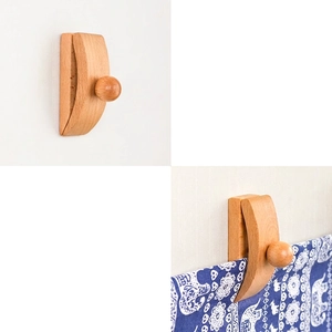 Pince murale classique en bois de hêtre pour suspendre tapis et courtepointes déco