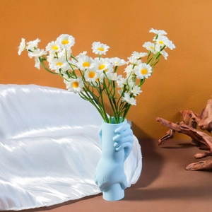 Kreative Silikonform für Blumenvasen in Handform für moderne DIY-Harzkunst-Deko