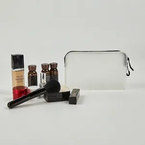 Frosted Translucent Cosmetic Bag Waterproof TPU Zipper Makeup Storage Pouch Portable Travel Toiletry Case