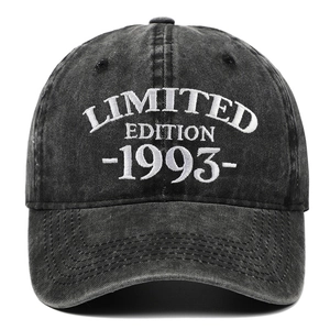 Cappellino da baseball in cotone lavato con ricamo Limited Edition 1993 e stile vintage