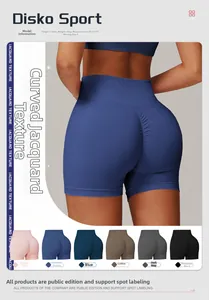 Détail macro du short de yoga taille haute avec texture jacquard et effet push-up