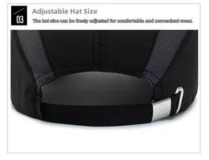 Detail of adjustable metal buckle with sport logo on breathable mesh baseball cap