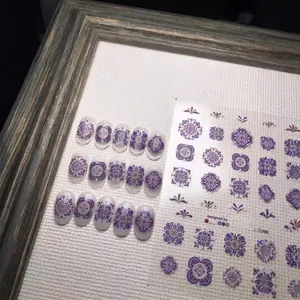 Autocollants Pour Ongles Mandala Bohème Minces Flexibles Auto Adhésifs Géométriques Ethniques Décalcomanies Pour Femmes Manucure
