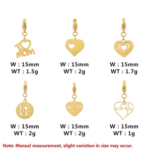 Breloques En Coeur Acier Inoxydable Avec Fermoir Mousqueton Design I Love Mom Pour Cadeau Fête Des Mères