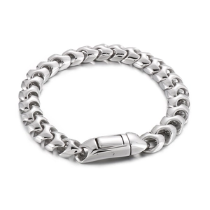 Cuban Link Bracelet 316L Stainless Steel Polished Hip Hop Industrial Style For Men