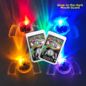 LED flashing mouth guard with colorful lights and retail packaging for party decor