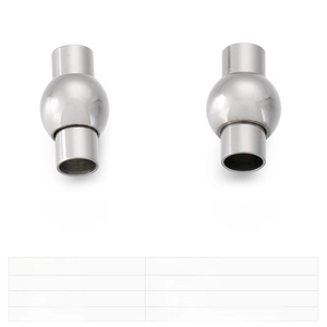 Detailed size chart for stainless steel spherical magnetic clasps for DIY jewelry making