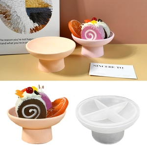 Stampo In Silicone Per Ciotola Rotonda Con Piedino Vassoio Per Colata Di Resina DIY Portafrutta Arredamento Casa