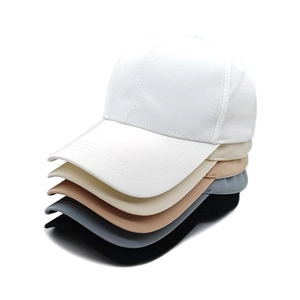 Baseball Cap Quick Dry Polyester Hard Top Curved Brim Adjustable Sun Protection Solid Color For Men Women